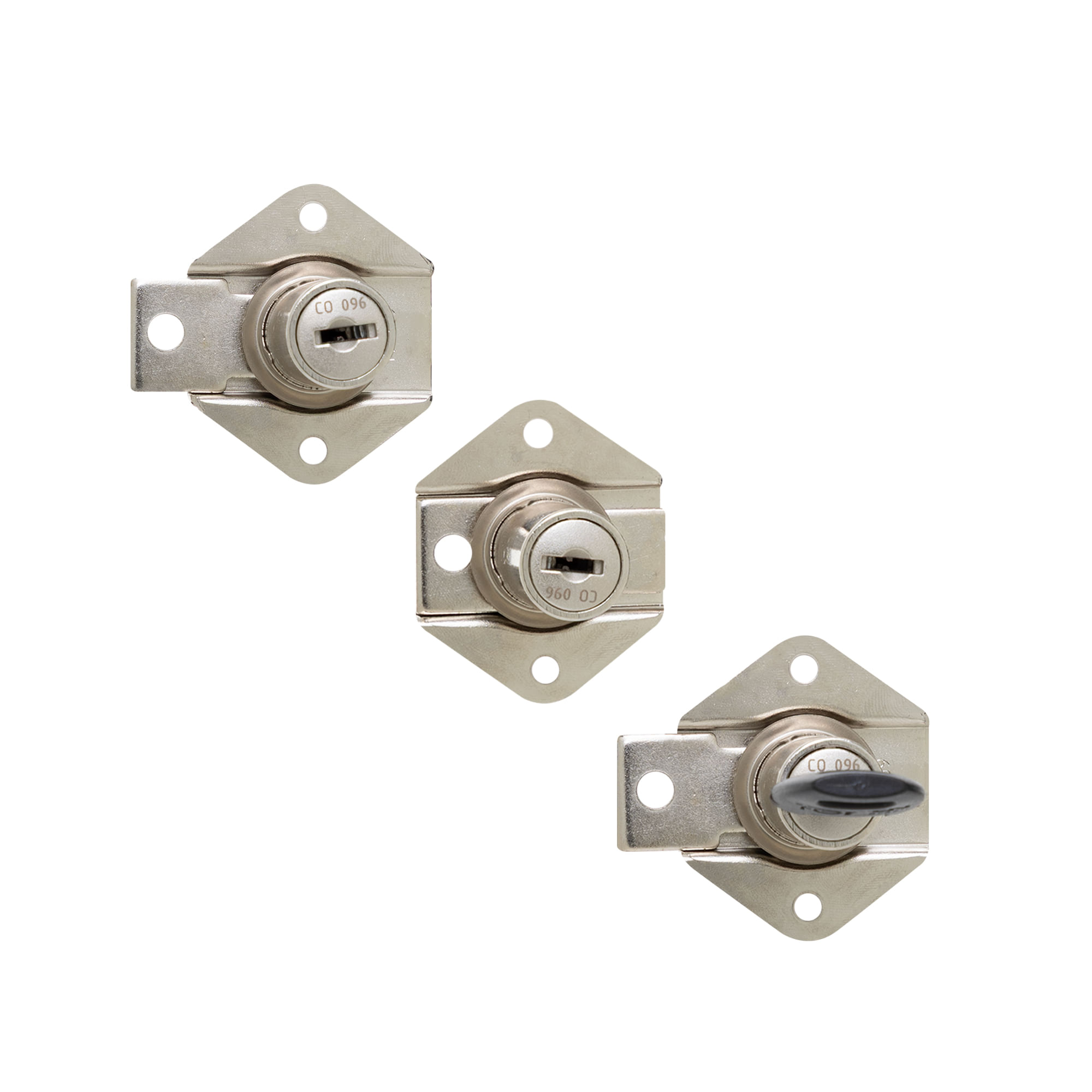 FECHADURA P/ GAVETA LONGA 29X17MM (CHAVE ESCAMO) - Mad Mais